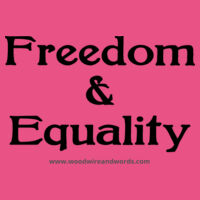 Freedom & Equality - Adult - Dark Text Design