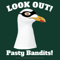 Pasty Bandit Gull 02 - Adult - Look Out! Light Text Design