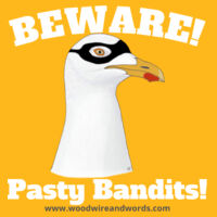Pasty Bandit Gull 02 - Youth - Beware! Light Text Design