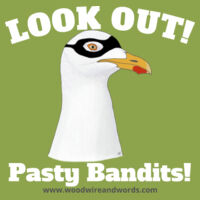 Pasty Bandit Gull 02 - Youth - Look Out! Light Text Design