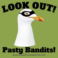 Pasty Bandit Gull 02 - Youth - Look Out! Dark Text Design