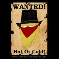 Pasty Bandit 01 - Adult Women's V-Neck - Wanted Hot Or Cold! Design