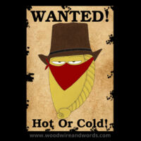 Pasty Bandit 02 - Adult Women's V-Neck - Wanted Hot Or Cold! Design