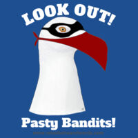 Pasty Bandit Gull 01 - Adult Women's V-Neck - Look Out! Light Text Design
