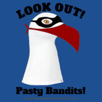 Pasty Bandit Gull 01 - Adult Women's V-Neck - Look Out! Dark Text Design