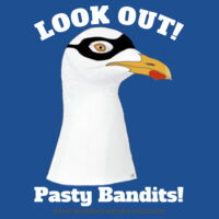 Pasty Bandit Gull 02 - Adult Women's V-Neck - Look Out! Light Text Design