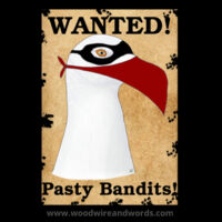 Pasty Bandit Gull 01 - Adult Women's V-Neck - Wanted Pasty Bandits! Design