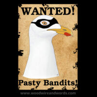 Pasty Bandit Gull 02 - Adult Women's V-Neck - Wanted Pasty Bandits! Design