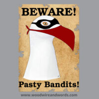 Pasty Bandit Gull 01 - Adult Women's V-Neck - WP Beware Pasty Bandits! Design