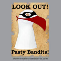 Pasty Bandit Gull 01 - Adult Women's V-Neck - WP Look Out! Pasty Bandits! Design