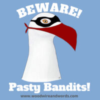 Pasty Bandit Gull 01 - Adult Hoodie - Beware! Light Text Design