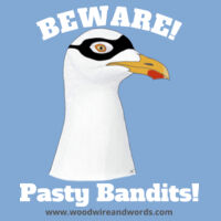 Pasty Bandit Gull 02 - Adult Hoodie - Beware! Light Text Design