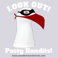 Pasty Bandit Gull 01 - Adult Hoodie - Look Out! Light Text Design