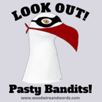 Pasty Bandit Gull 01 - Adult Hoodie - Look Out! Dark Text Design