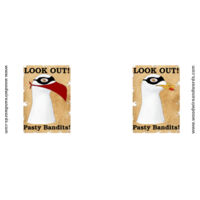 Pasty Bandits Gull - Look Out! Pasty Bandits! Design