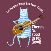 Cat - Sad Song - Light Text - Youth T Design