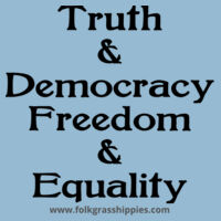 Truth & Democracy, Freedom & Equality - Dark Text - Youth T Design