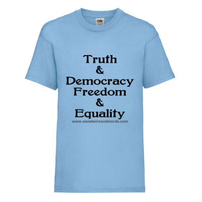 Truth & Democracy, Freedom & Equality - Dark Text - Youth T Thumbnail